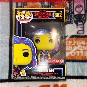 Funko Pop Stranger Things Eleven with Yellow and Purple Hair